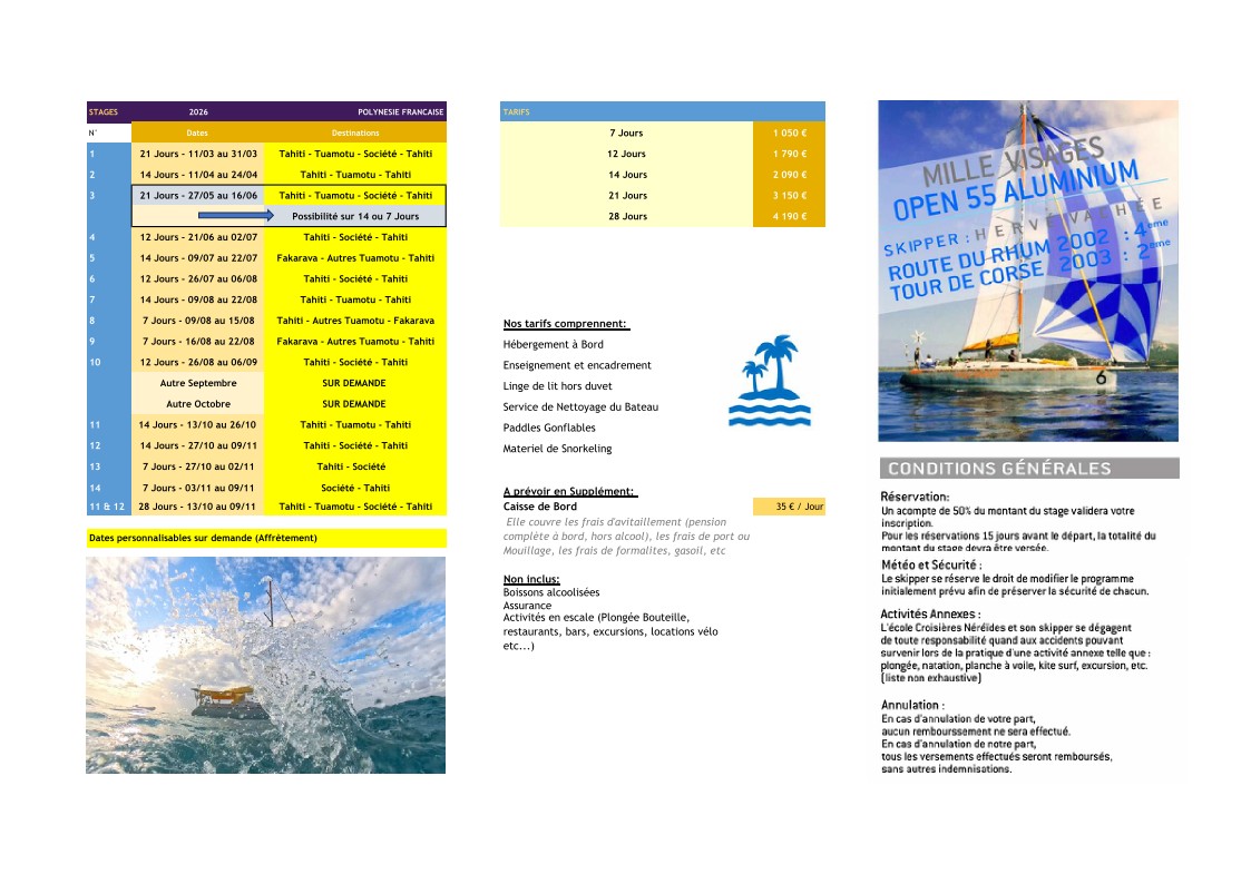 DEPLIANT TARIFS 2026