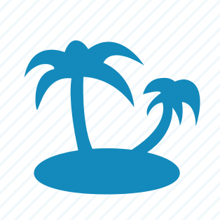 island icon blue